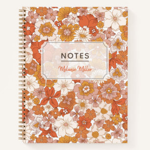 Carnet Modèle Floral super rétro