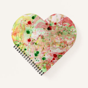 Carnet Modèle tendance moderne Abstrait rose rouge jaune