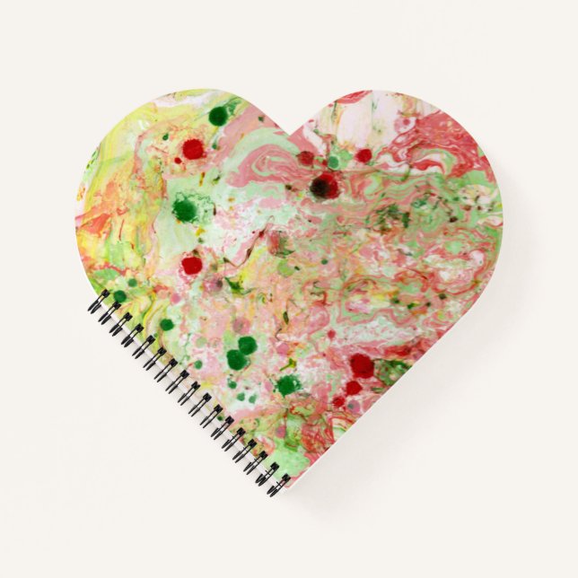 Carnet Modèle tendance moderne Abstrait rose rouge jaune (Devant)