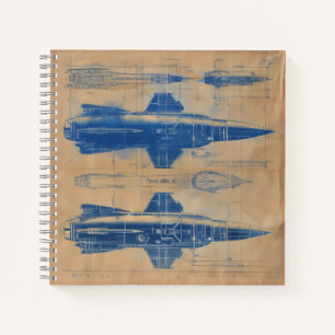 Carnet Modèle vintage de fusée