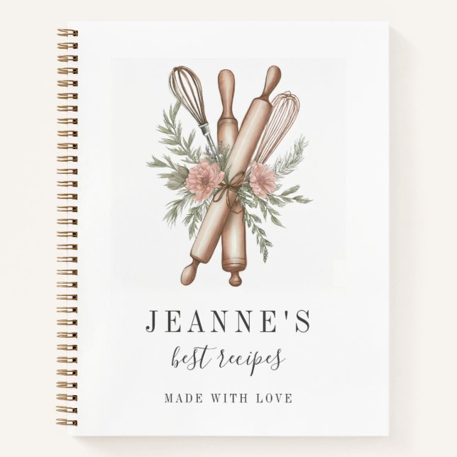 Carnet Modèles de recettes de broches à rouleaux personna (Devant)