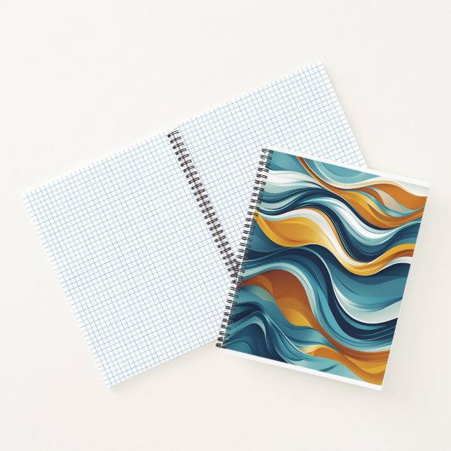 Carnet modèles fluides dans les vagues (Intérieur)
