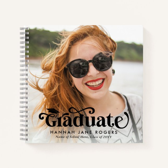 Carnet Modern 2 Photo Graduate Message & Signature (Devant)