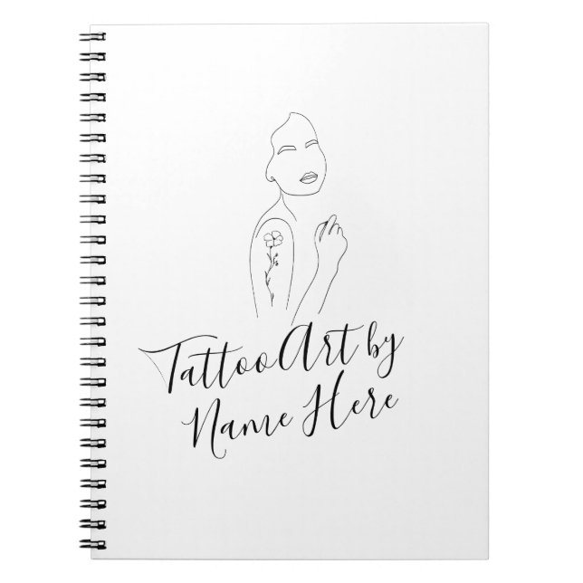 Carnet Modern Basic Tattoo ART studio script typography (Devant)