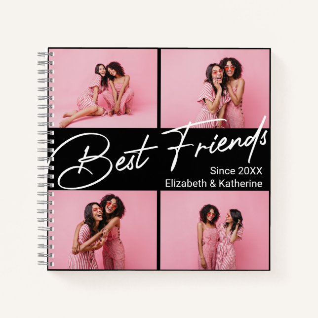 Carnet Modern Best Friends 4 Photo Collage Cadeau (Devant)
