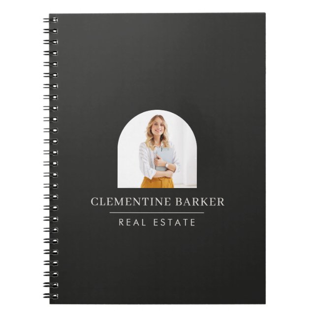Carnet Modern black arch photo Business Branding (Devant)