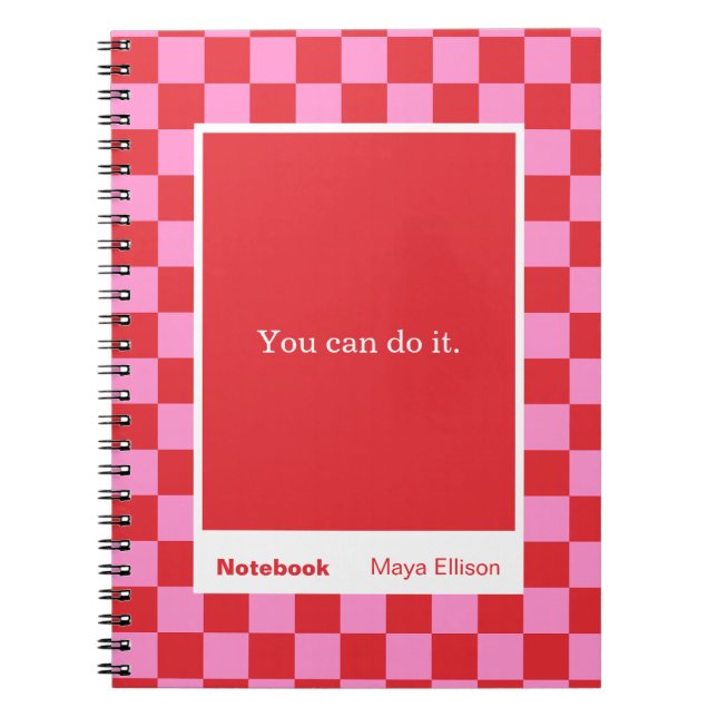Carnet Modern Checkerboard Block Quote Classic (Devant)