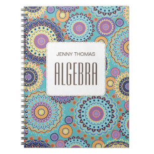 Carnet Modern Chic Cute Trendy Colorful Pattern Class