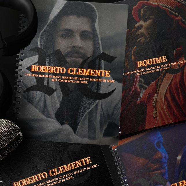 Carnet Modern Custom Name Monogram Hip Hop Sketchbook   (Créateur téléchargé)