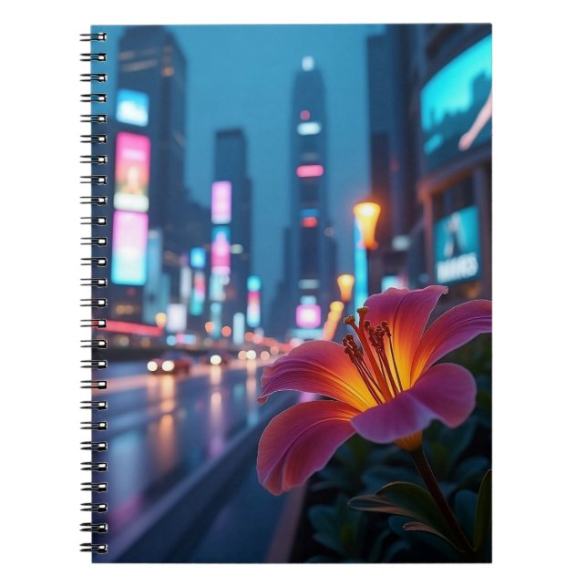 Carnet Modern Flower in Cityscape - Notebook (Devant)
