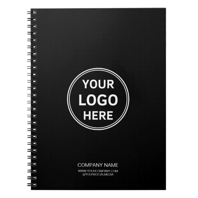 Carnet Modern Minimal Custom Logo Black Corporate (Devant)