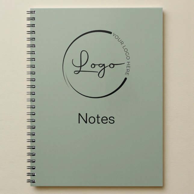 Carnet Modern Sage Green Minimalist Logo Professional (Créateur téléchargé)