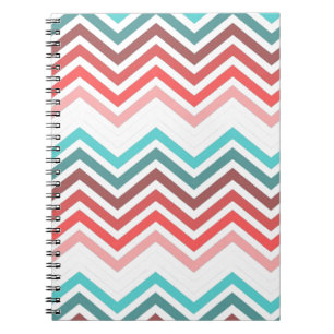 Carnet Modern, trendy, colorful chevron zigzag