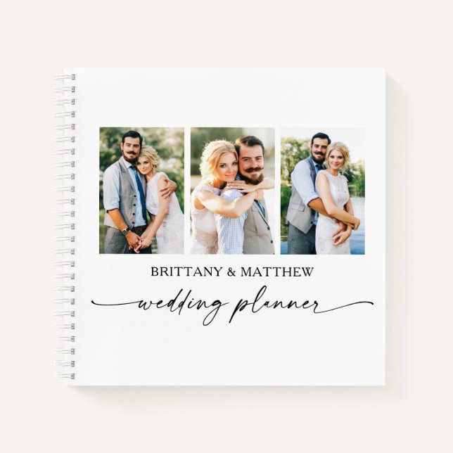 Carnet Moderne 3 Photo Calligraphie Wedding planner d'enc (Devant)