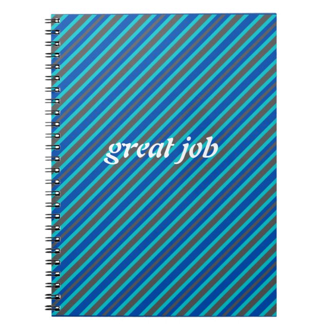 Carnet  Moderne à rayures bleues  (Devant)