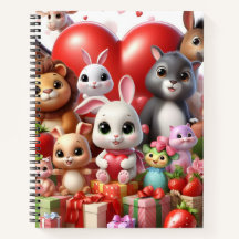 Carnet moderne avec animaux