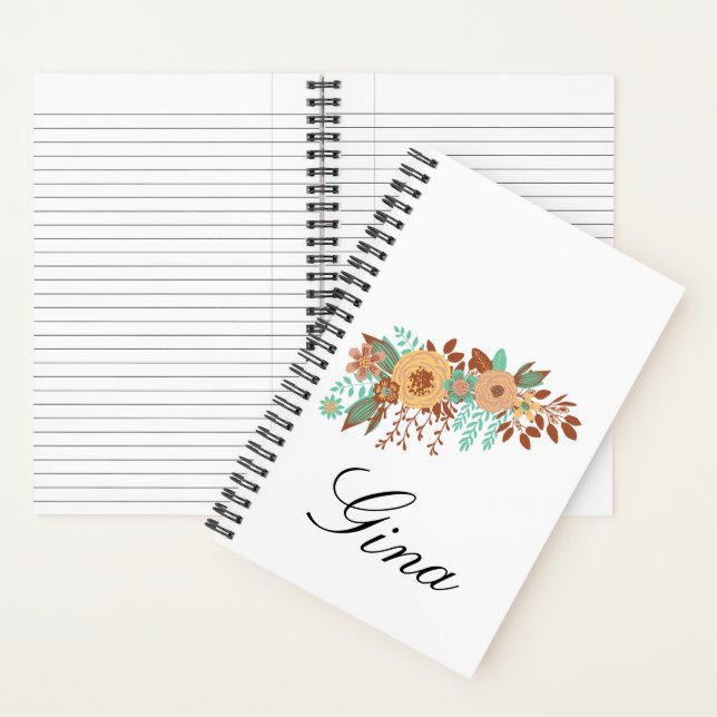 Carnet  Moderne Boho Floral  (À l'intérieur)