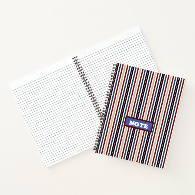 Carnet Moderne Chic rayé (Intérieur)