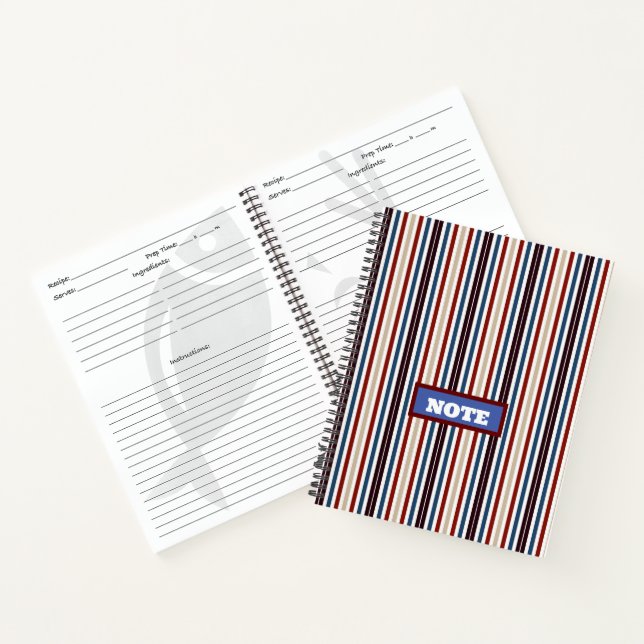 Carnet Moderne Chic rayé (Intérieur)
