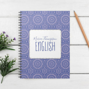 Carnet Moderne Chic Simple Sujet étudiant rose violet