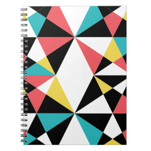 Carnet Moderne, coloré, amusant, tendance, motif géométri