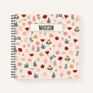 Carnet Moderne Cute Motif esthétique Fleur