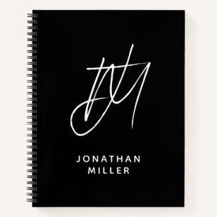Carnet Moderne Deux premiers monogrammes de script person