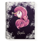 Moderne Élégant Mignon Licorne Rose Spirale