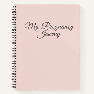 Carnet Moderne Élégant Minimal Pastel Rose Grossesse Mama