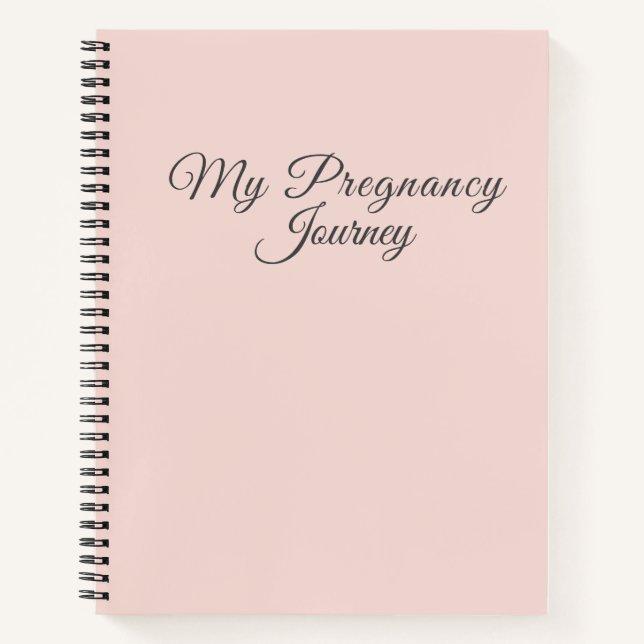 Carnet Moderne Élégant Minimal Pastel Rose Grossesse Mama (Devant)