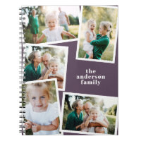 Moderne élégante famille multi photo élégant viole