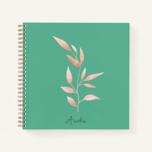 Carnet Moderne jeté décoratif aux feuilles botaniques sar