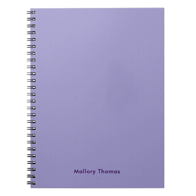 Carnet Moderne Minimaliste Tendance Violet Mignon (Devant)