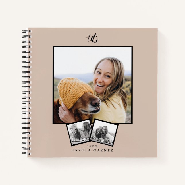 Carnet moderne Monogrammed 3 Photo (Devant)