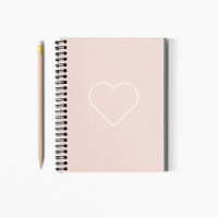 Moderne Pastel Rose & Coeur Minimaliste Beau Cadea