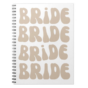 Carnet Moderne Retro Mariée Bachelorette Parti Vintage