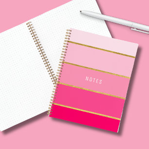 Carnet Moderne rose & or tendance