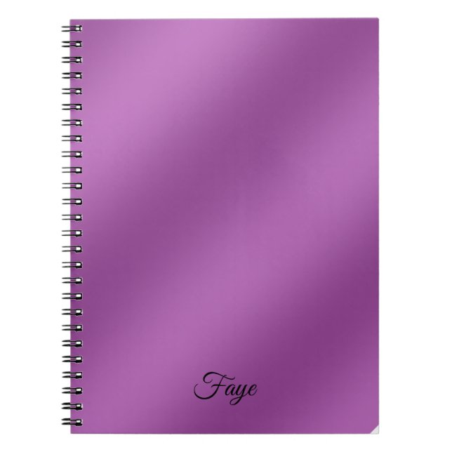Carnet Moderne Simple Solide dégradé violet motif vague (Devant)