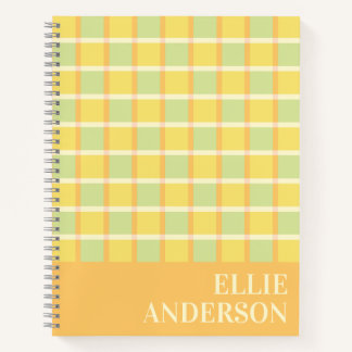 Carnet Moderne vérificateur vert jaune orange personnalis