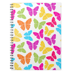 Carnet Moderne Vibrant Arc-en-ciel Butterfly mûre Motif