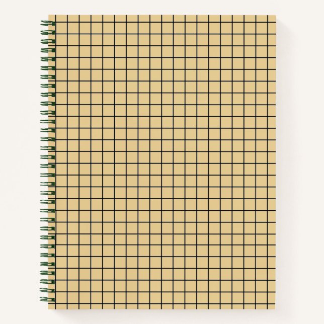 Carnet moderne Yellow Grid College (Devant)