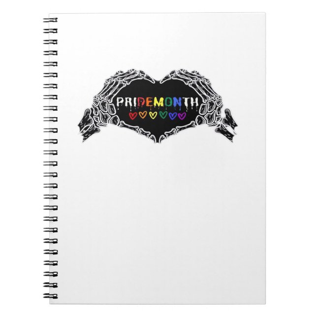 Carnet Mois Skeleton Heart Hands LGBTQIA (Devant)