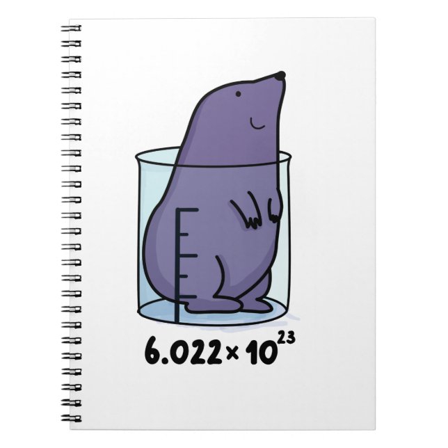 Carnet Mole Equation Cute Mole Dans Un Jeu De Bécher (Devant)