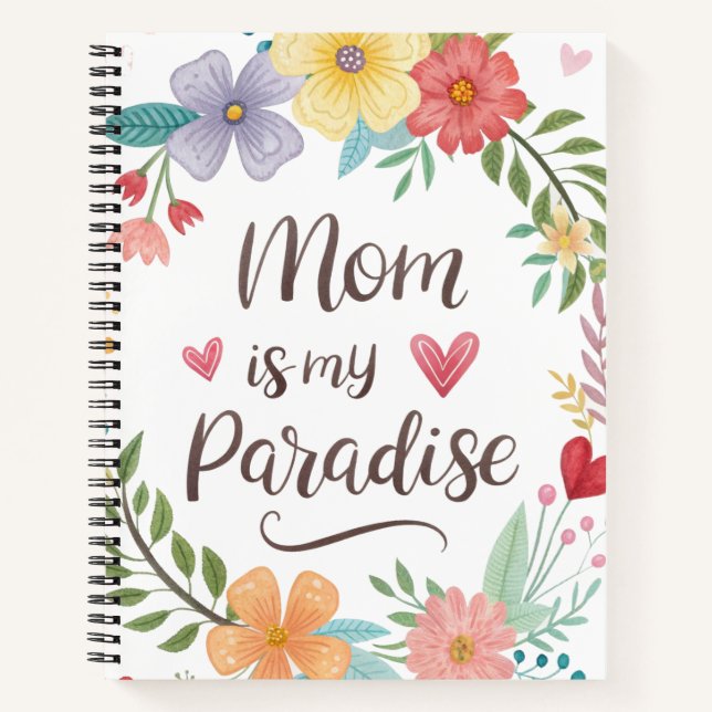 Carnet Mom is my paradise (Devant)