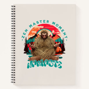 Carnet Moment de maître Zen Bigfoot Art Rétro de Méditati