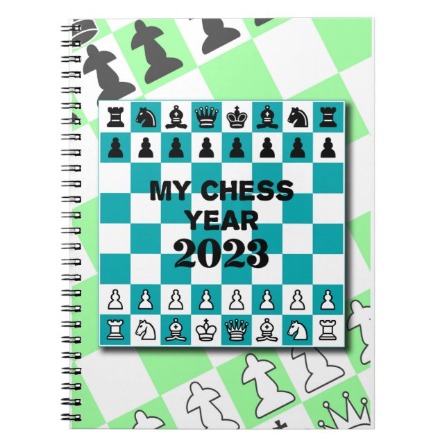Carnet Mon année d'échecs 2023, (Devant)