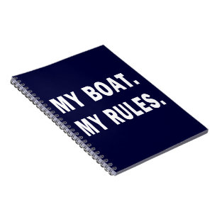 Carnet Mon bateau. Mes règles - canotage drôle