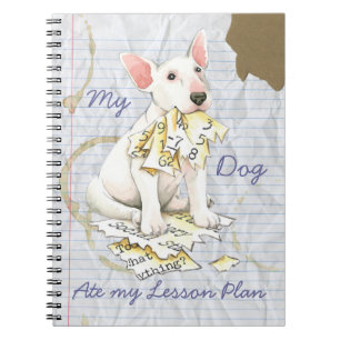 Carnet Mon bull-terrier a mangé mon plan de cours