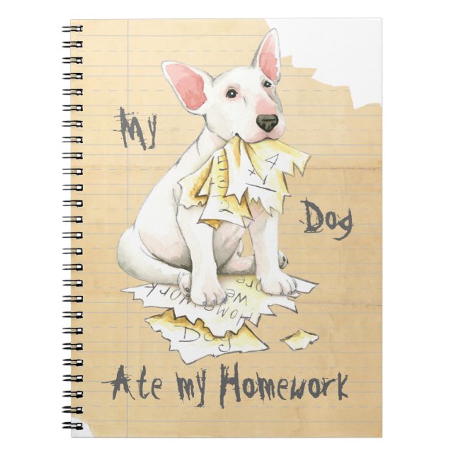 Carnet Mon bull-terrier a mangé mon travail (Devant)