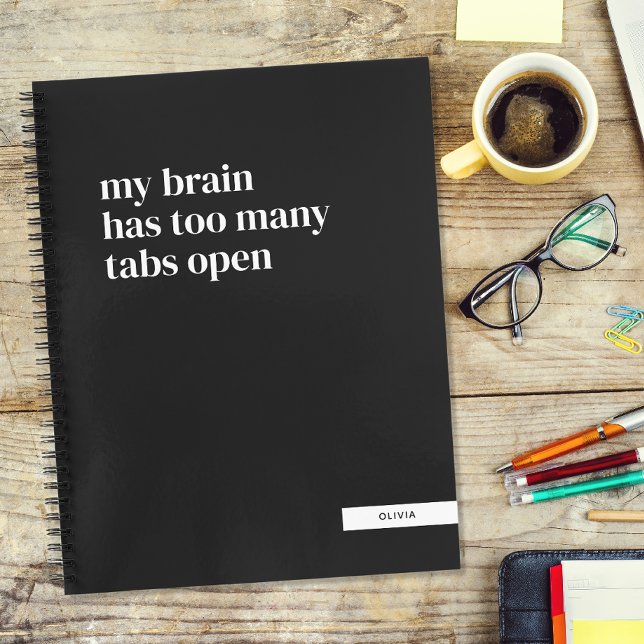 Carnet Mon Cerveau A Trop D'Onglets Ouverts Personnalisés (Créateur téléchargé)